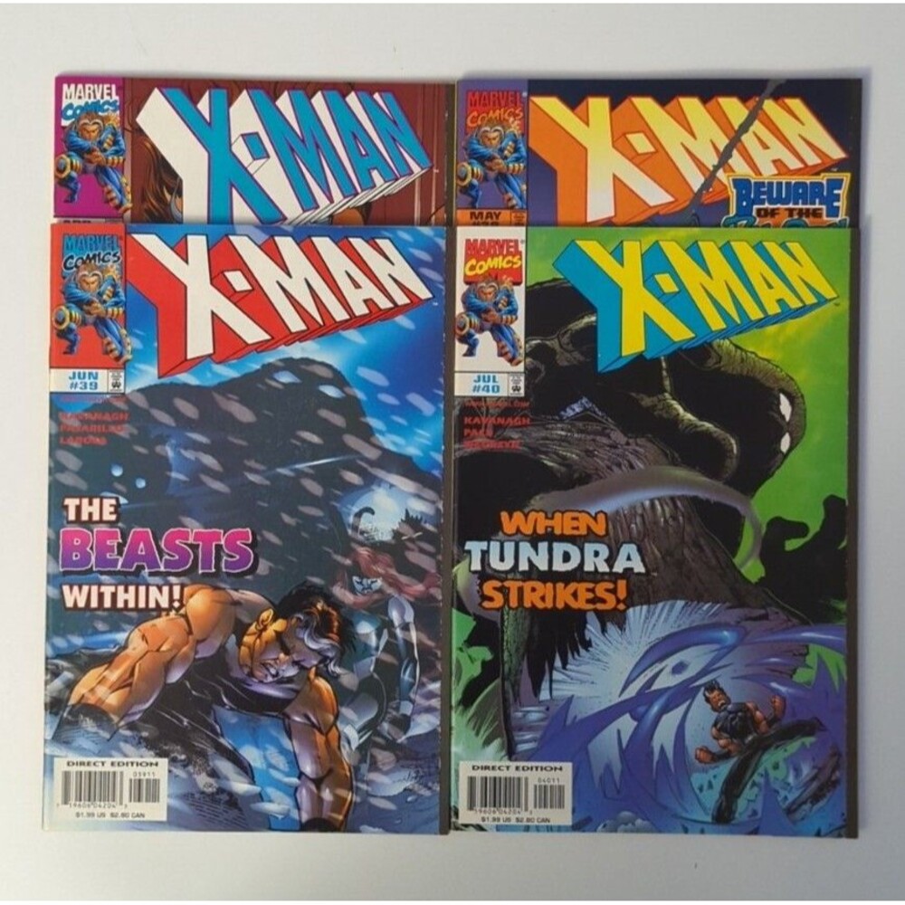 Lot Of 4 1998 Marvel X Man Comics #37-40 VF/NM